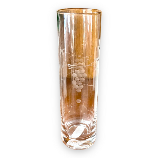 8 in Etched Grape Vase