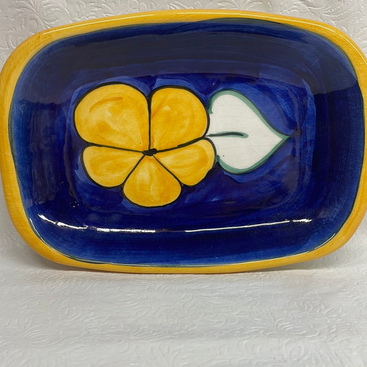 Ceramic blue tray